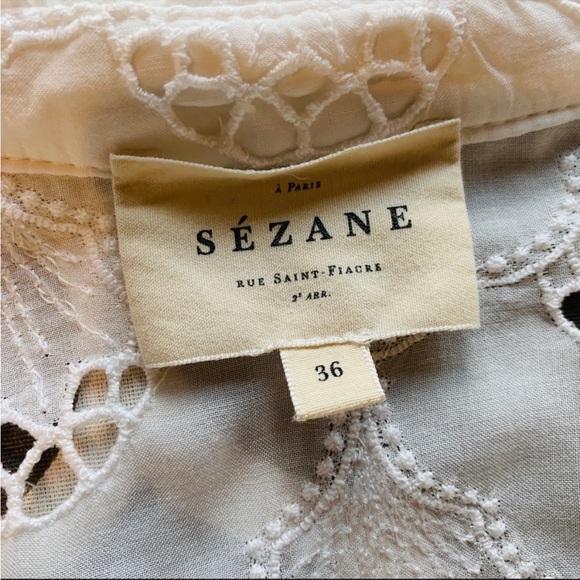 Sezane Lizon Broderie Top Size 36/Small - Picture 5 of 6